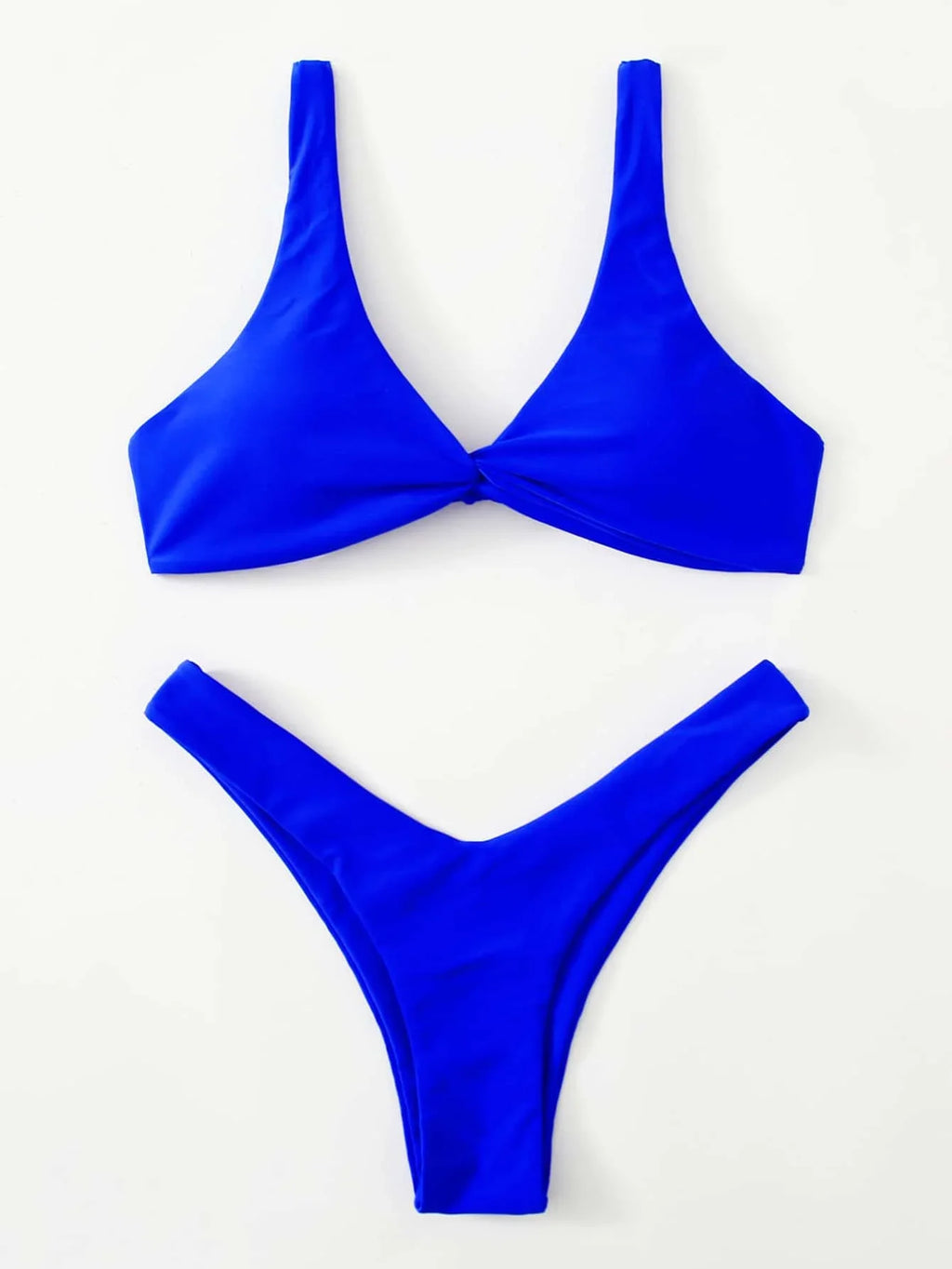 Tie-Detail Sexy Bikini Set Padded Push-Up Bra High-Leg Bandage Brazilian Swimsuit for Women Women's Swimwear Bikini - Sun Studio