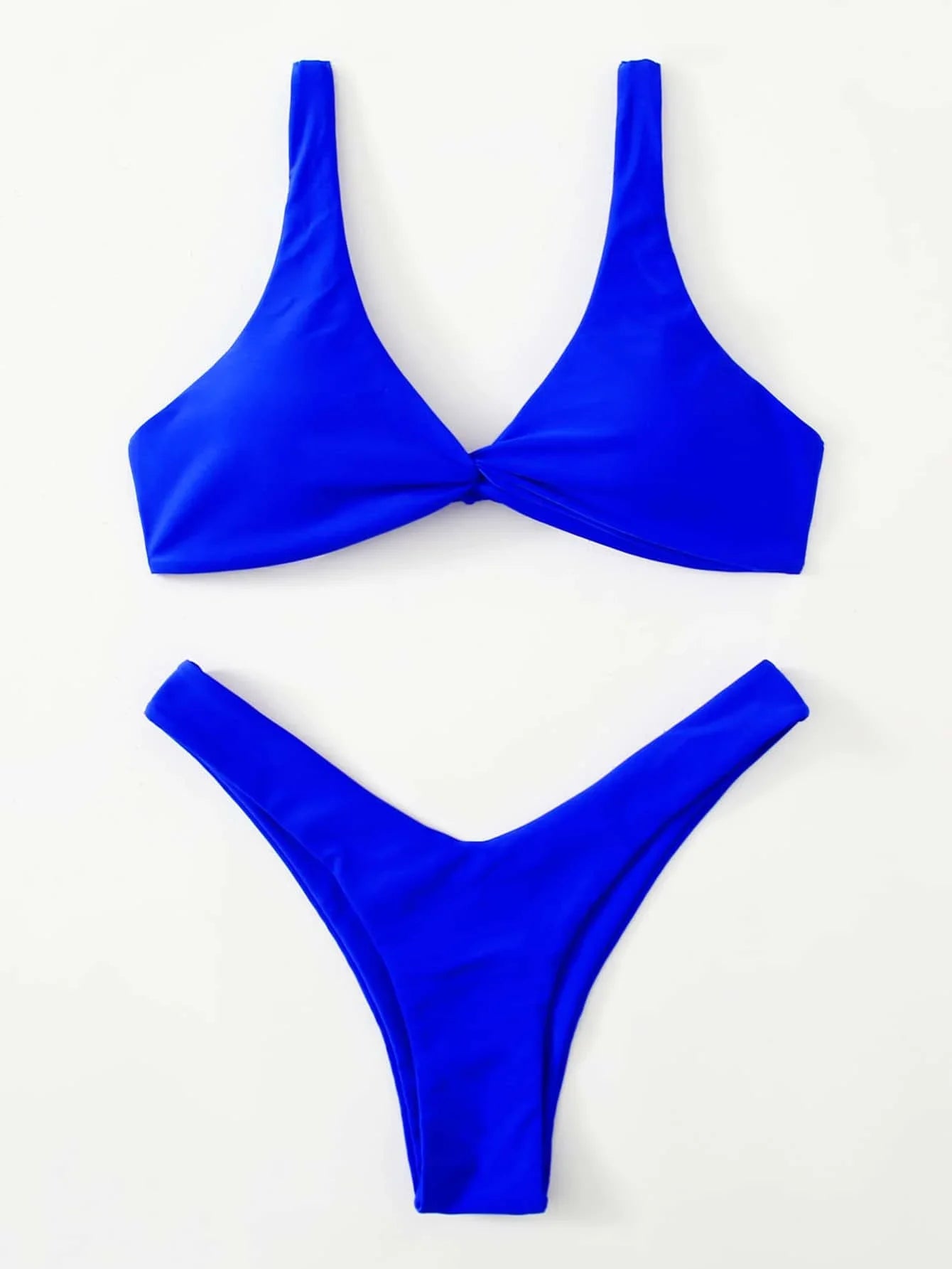 Tie-Detail Sexy Bikini Set Padded Push-Up Bra High-Leg Bandage Brazilian Swimsuit for Women Women's Swimwear Bikini - Sun Studio