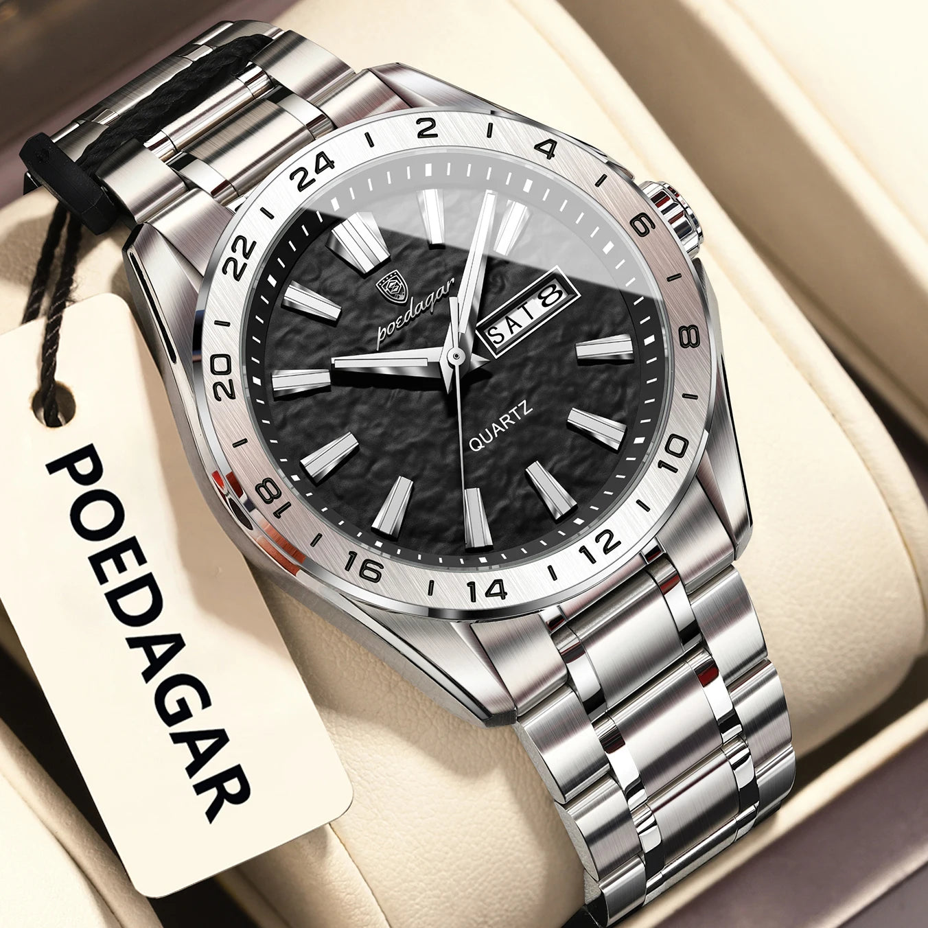 POEDAGAR Sport Luxury Man Wristwatch High Quality Waterproof Luminous Watch For Men Fashion Date Week Quartz Men's Watches Reloj - Sun Studio