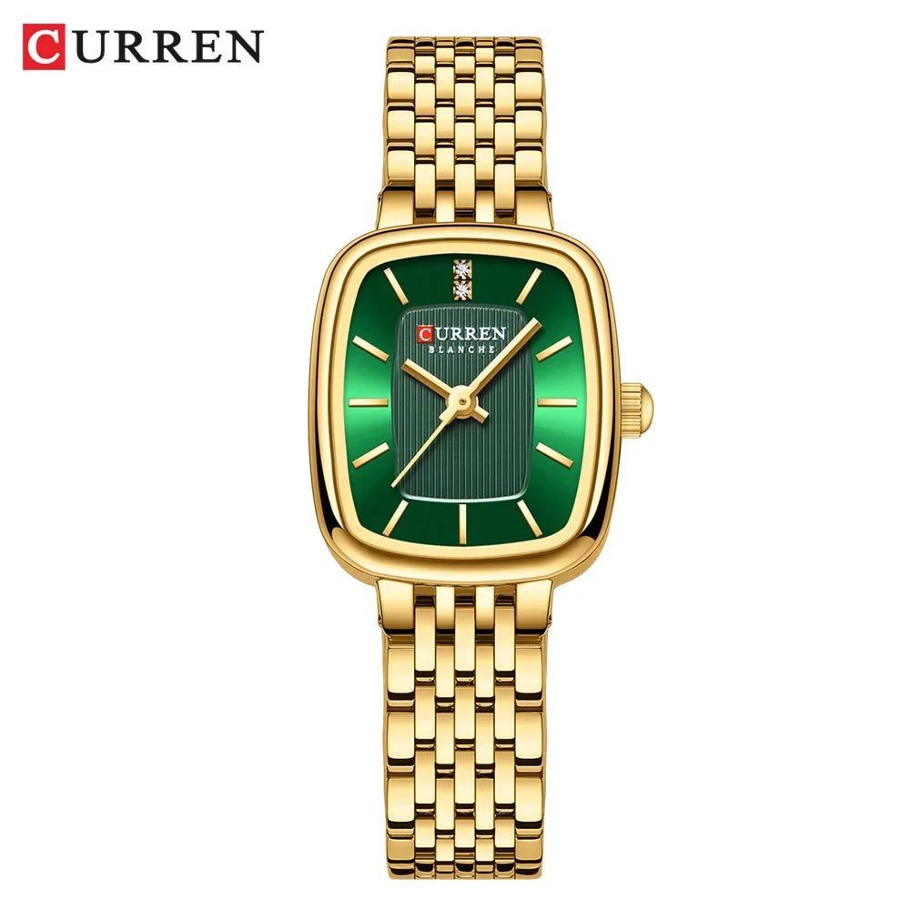 CURREN Luxury Women Watches Fashion Casual FemaleLadies Stainless Steel Quartz Wristwatches Life Waterproof Girlfriend Gift - Sun Studio