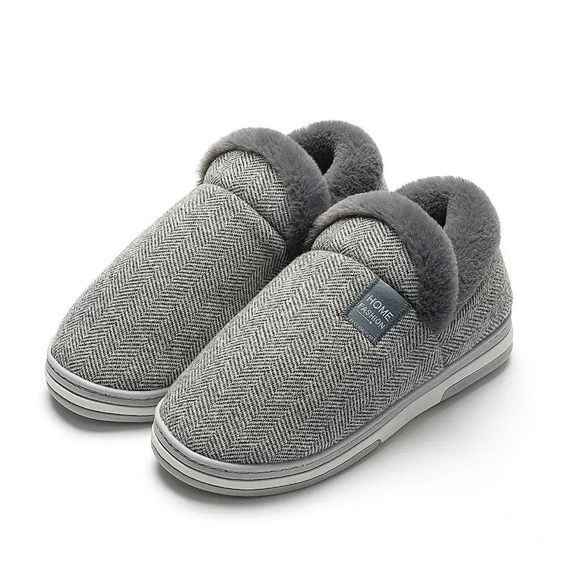 Große Größe 48 49 Männer warme Hausschuhe, Winter Freizeit Schuhe, weiche Slides, Paare, Fußboden-Hausschuhe, Innen-Schlafzimmer, rutschfeste flache Schuhe
