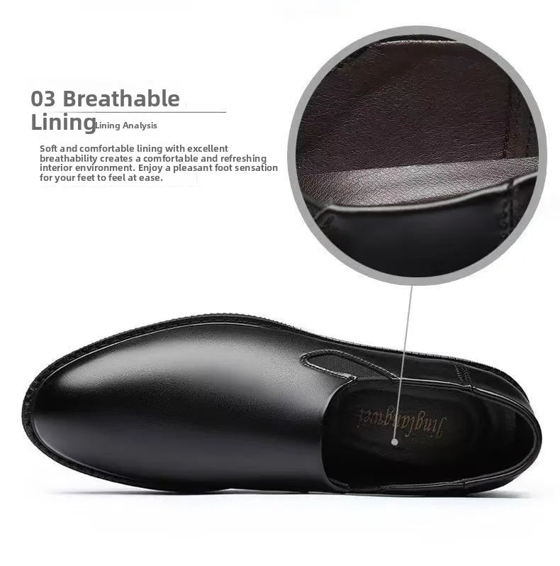 First-Class Military Leather Shoes Casual Business Men's Soft Bottom Shoes All Cowhide Special Offer Clearance Sale - Sun Studio