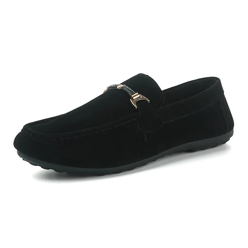 Summer New Trendy Men's Shoes High Quality Soft Loafers Moccasins  Suede Casual Flats Outdoor Light Walking Men's Shoe Zapatos - Sun Studio