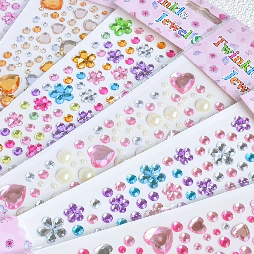 Glitter Face Stickers for Children Rhinestones for Eyes Face Diamonds Bright Stickers Festival Makeup Jewels Stickers ZS006 - Sun Studio