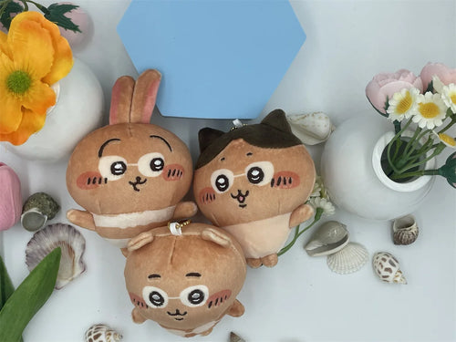 13cm Japanese Cartoon Beach Chikawas Animated Plush Doll Usagi Keychain Pendant Hachiware Swimsuit Cute Plush Toy Girl Gift - Sun Studio
