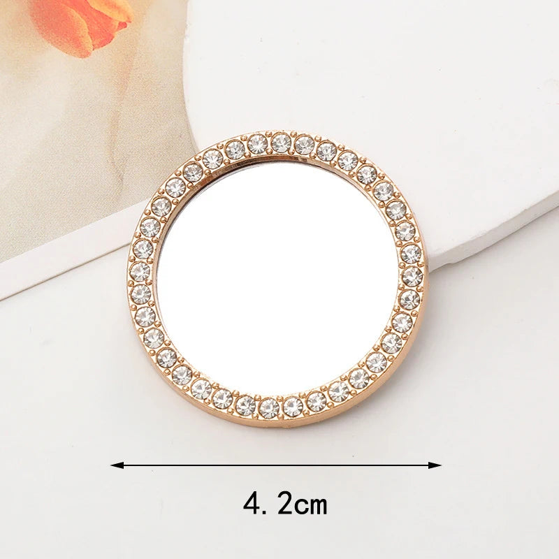 Korean Cute Heart Flower Mirror Griptok Bracket For iPhone 15 14 Samsung Universal Phone Accessories Phone Holder Grip Tok Stand - Sun Studio
