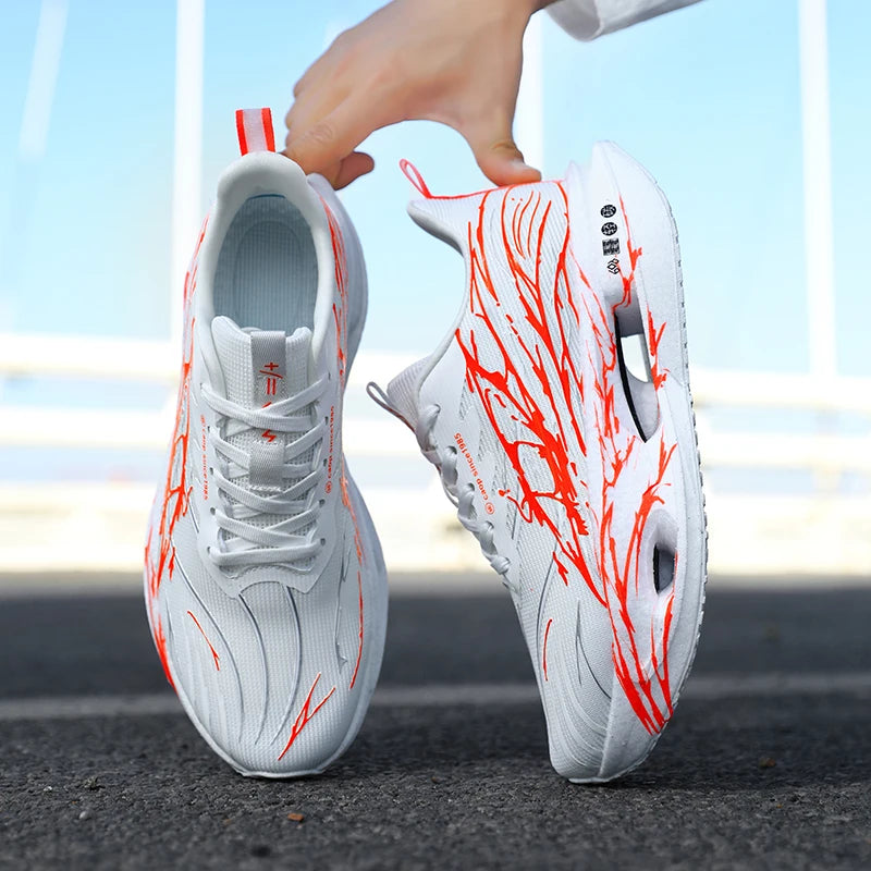 Men Sport Shoes Professional Cushioned Carbon Plate Running Shoes Breathable Couple Casual Sneakers Marathon Athletic Footwear