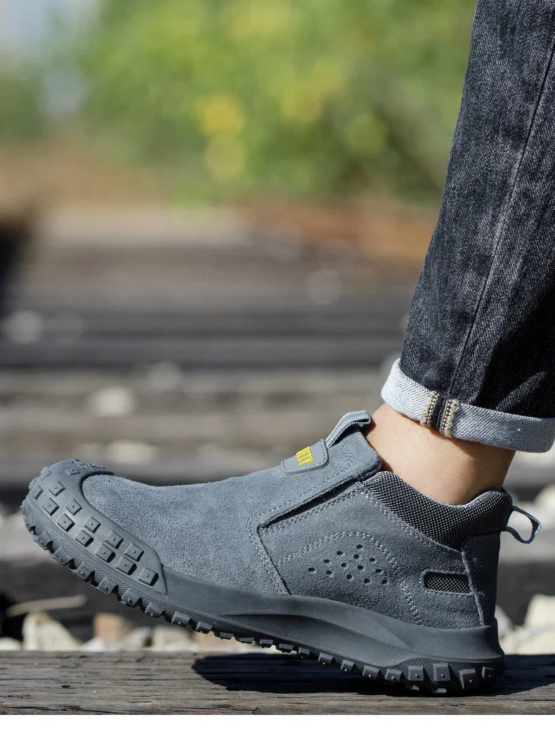Men Safety Boots Welder Safety Shoes Anti-Smash Indestructible Safety Shoes Men Work Boots Steel Toe Security Boots Footwear - Sun Studio