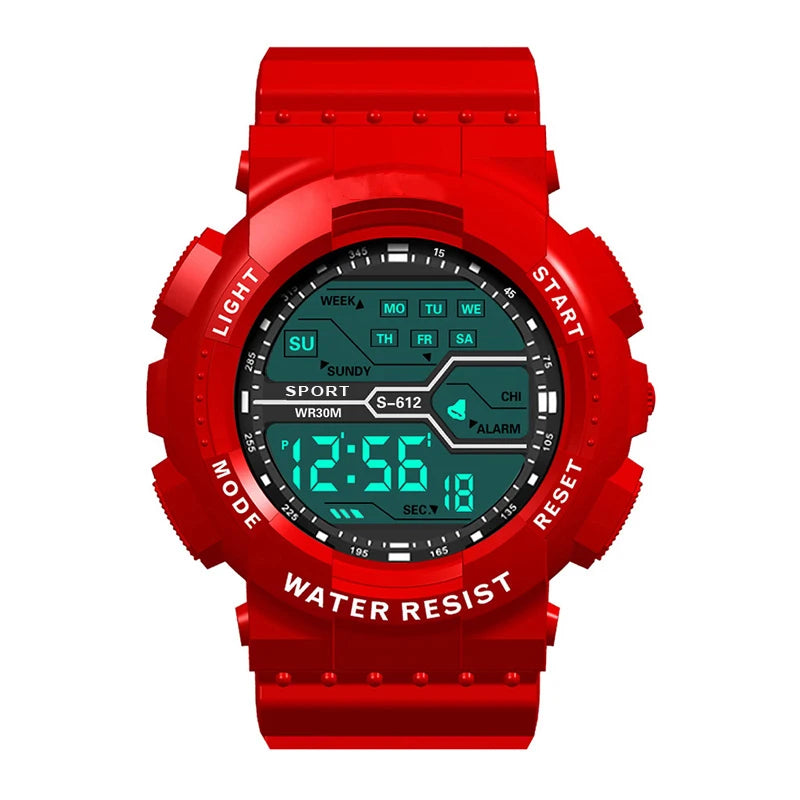 Sports Digital Electronic Watch 55mm Large Dial Sport Watch Outdoor Multifunction Watches Clock for Men Teen Student - Sun Studio