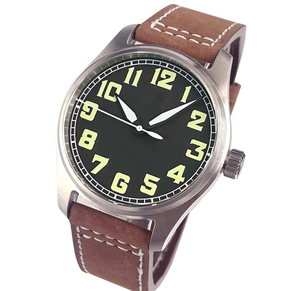 39mm Pilot Aviator Diving Watches Miyota8215 Automatic Mechanical Watch for Men 20BAR Waterproof Sapphire Crystal 316L Steel