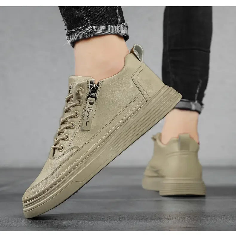 Sports Shoes Men's High-top Casual Shoes Platform Footboard Shoes Spring and Autumn Comfortable Fabrics Luxury Designer Shoes - Sun Studio