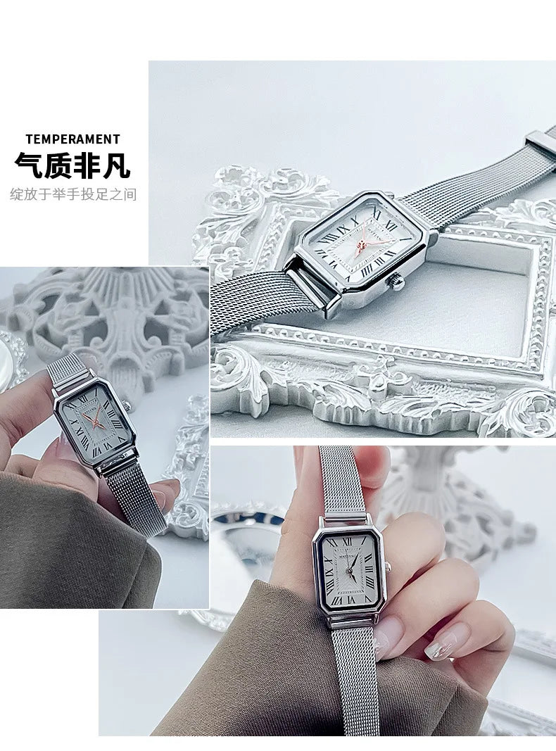 Brand Luxury Women Quartz Watch Casual Fashion Adjustable Stainless Steel Strap Wristwatch Ladies Gifts Watches Reloj De Mujer - Sun Studio