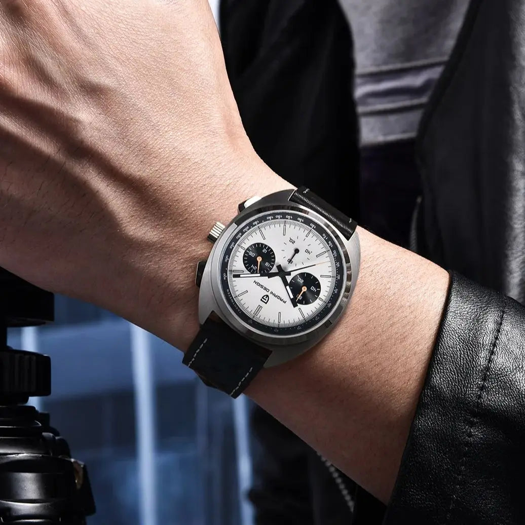 PAGANI DESIGN 2024 New Turtle Back Case Sport Chronograph Luxury Retro Quartz Watches For Men AR Sapphire glass Wrist watch Men - Sun Studio