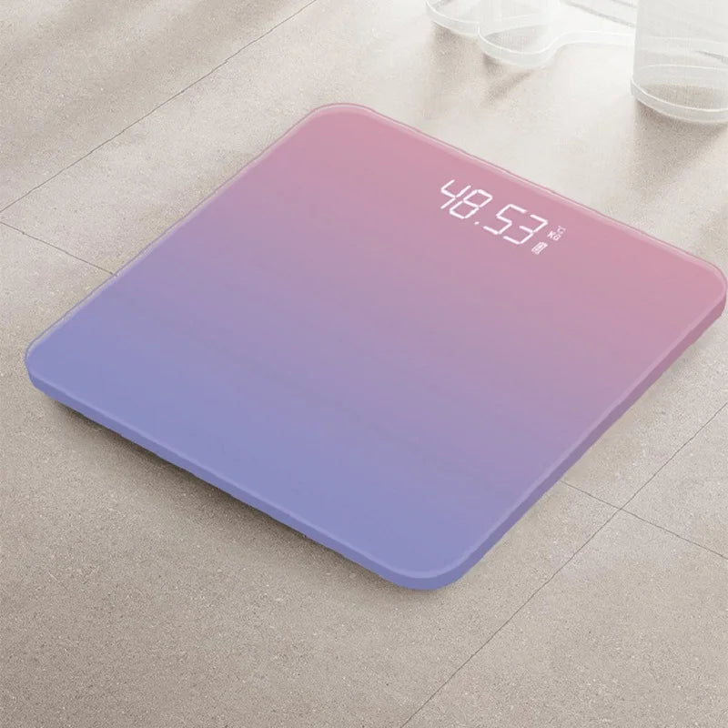 Digital Body Weight Scale, Gradient Color Rechargeable & Battery-Powered, Home Adult Digital Weight Scale with High Sensitivity, - Sun Studio