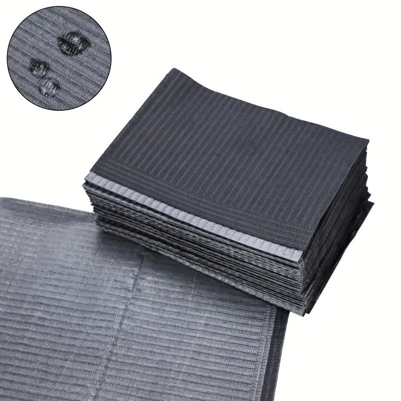Black tattoo bib paper, hygienic personal dental bib waterproof tablecloth, suitable for tattoo supplies and artist studios - Sun Studio