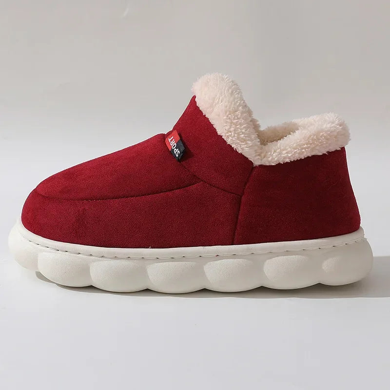 Warm Furry House Slippers Women Men Winter New Fashion Comfort Plush Slippers Home Indoor Outdoor Soft Thick Sole Cotton Shoes - Sun Studio