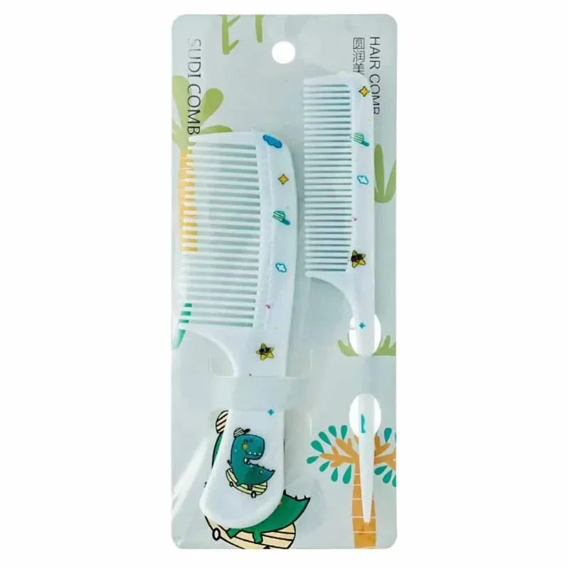 2pcs Kids Hair Combs Set Girls Portable Anti-Static Plastic Comb Cartoon Animals Children Hairdressing Comb with Pointed Tail - Sun Studio
