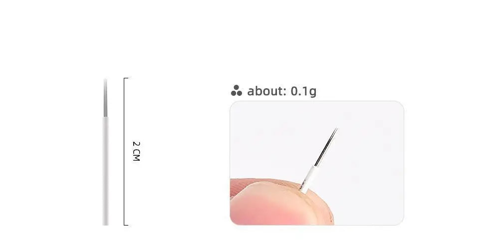 50Pcs Round Tattoo Needles Blades RS RL Microblading Permanent Makeup Fog Eyebrow Lip Needles Manual Pen Embroidery Needle - Sun Studio