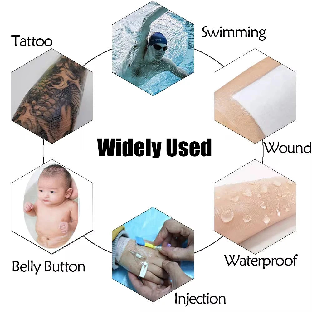 10/5/2M Waterproof Tattoo Film PU Tape Aftercare Protective Skin Healing Tattoo Adhesive Repairing Bandages Tattoo Accessories - Sun Studio