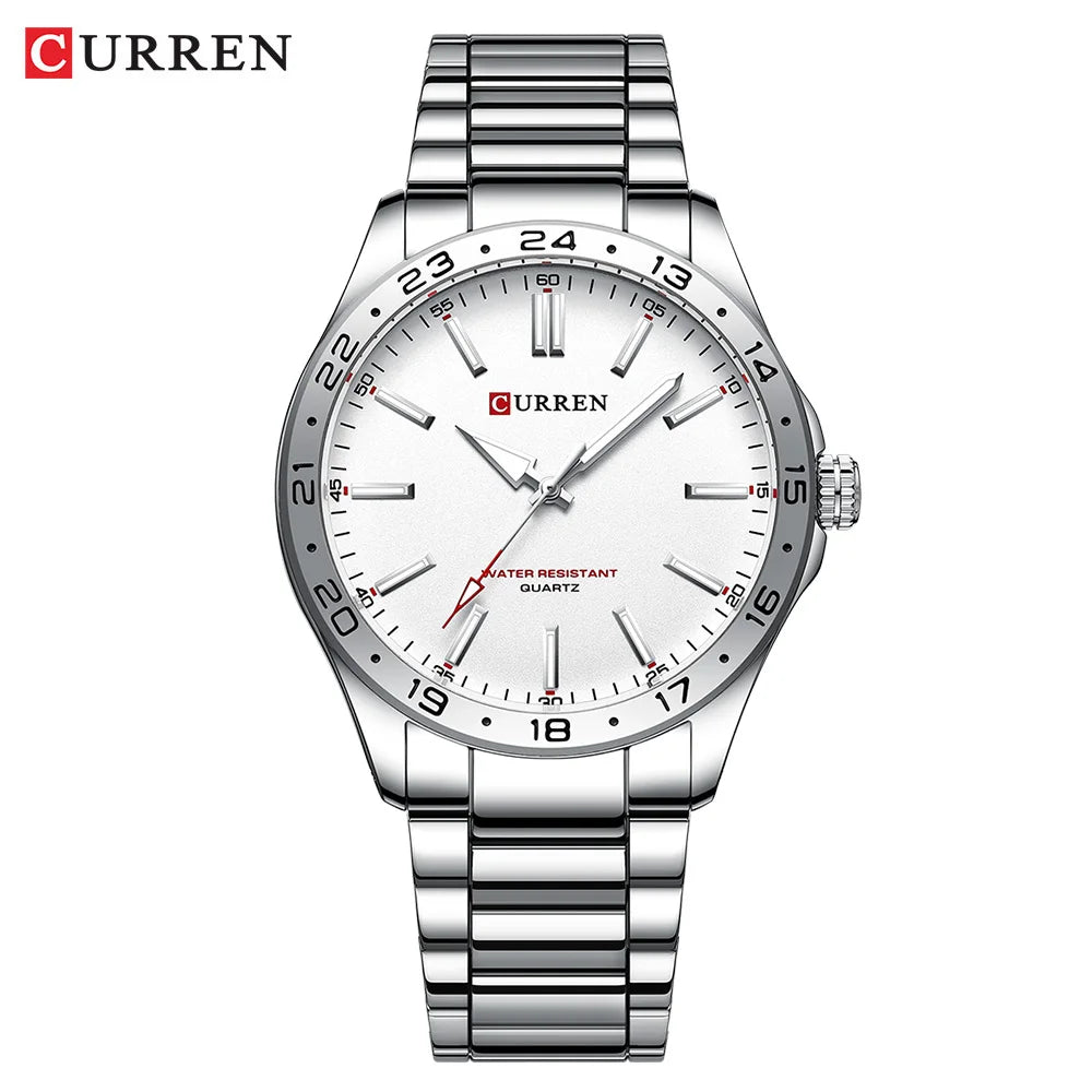 CURREN 8452 Men Fashion Ultra Thin Watches Simple Men Business Stainless Steel Quartz Watch Casual Watch Men's wristwatch - Sun Studio