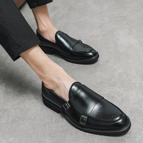 2023 Man Split Leather Shoes Rubber Sole Man Business Office Male Dress Lether Shoes Genuine Leather Wedding Party Shoes Plus 46 - Sun Studio
