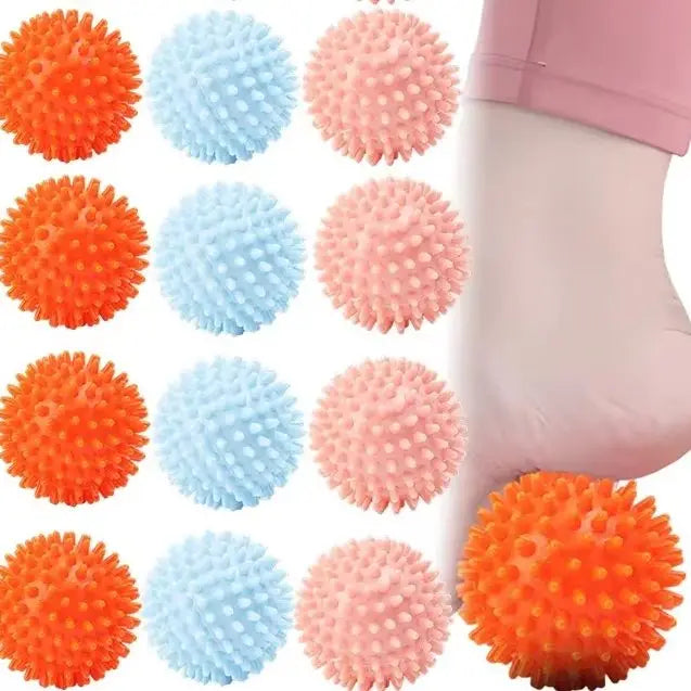 Foot Massage Ball Pilates Yoga Ball Sports Fitness Muscle Relaxation Massage Balls Plantar Fasciitis Relaxation for Deep Tissue - Sun Studio