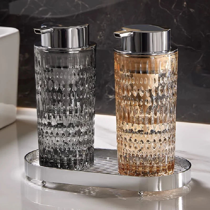 Glass Bubbler Emulsion Bottle Bathroom Soap Bottle Hand Sanitizer Shampoo Water Bottle Bathroom Decoration Bathroom Accessories - Sun Studio