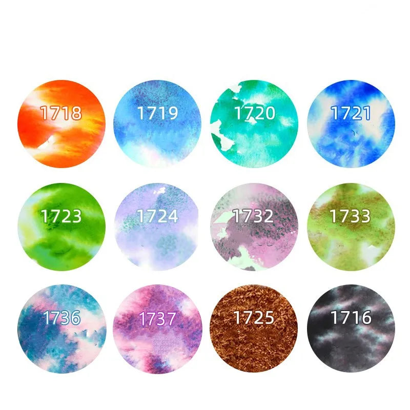10/12 Color Layered Color 2/3mL Wet Separate Watercolor Pigment Artist Level Art Transparent Painting/Chinese Painting Creation - Sun Studio