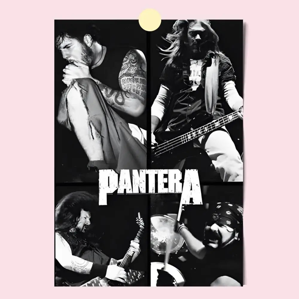 Vintage Pantera Concert Music Poster HD Anime Hot Theme Singer/OST/Movie-Waterproof Self-Stick Home Decor - Sun Studio