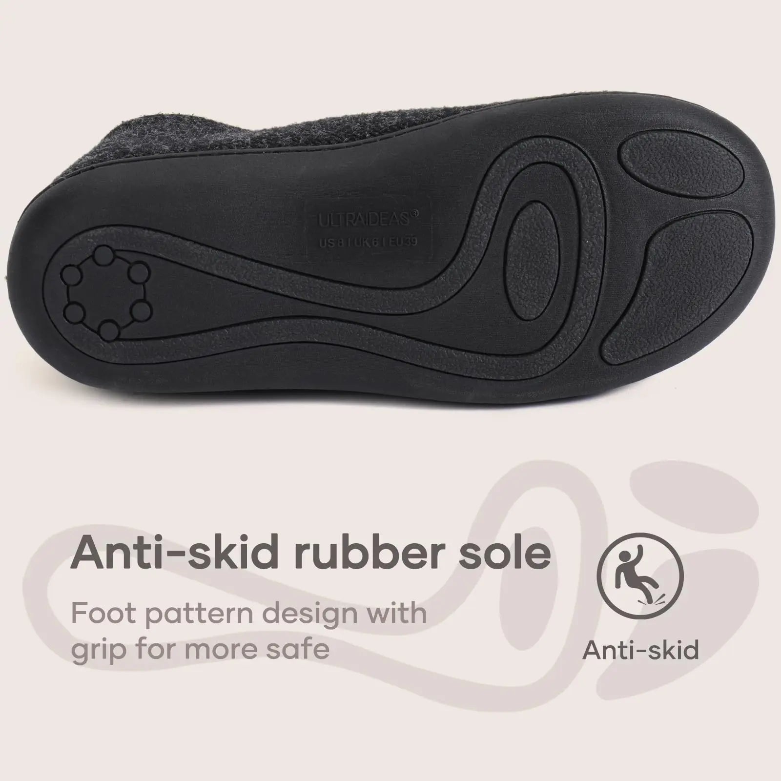 Asgard Winter Cotton Slippers For Men Outdoor Non-slip Warm Slippers Indoor Memory Foam Home Slippers Fashion Casual Furry Shoes - Sun Studio