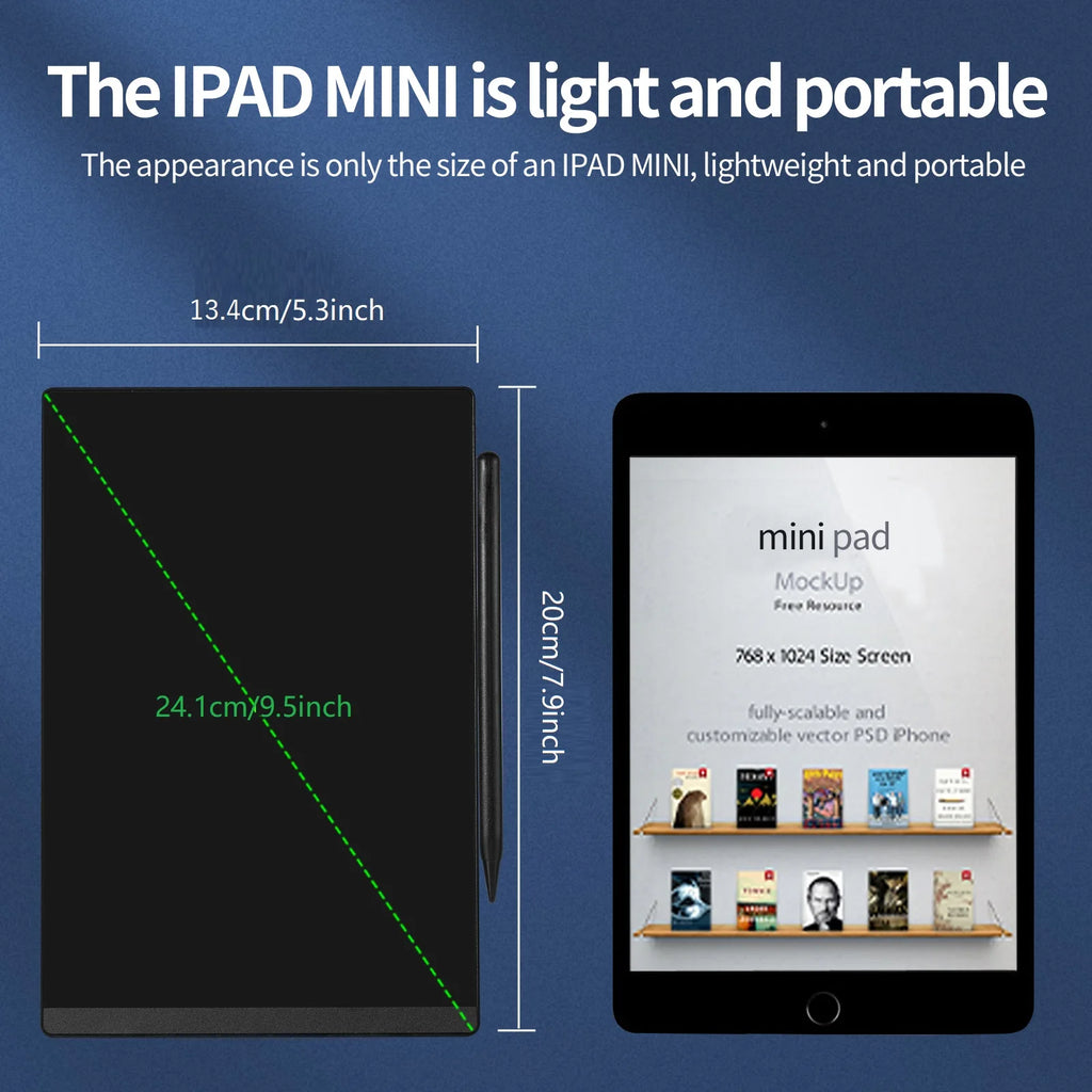 New 9.5 Inch Full Screen Superfine Handwriting Lcd Writing Tablet Drawing Board Electronic Superfine Notepads Educational - Sun Studio