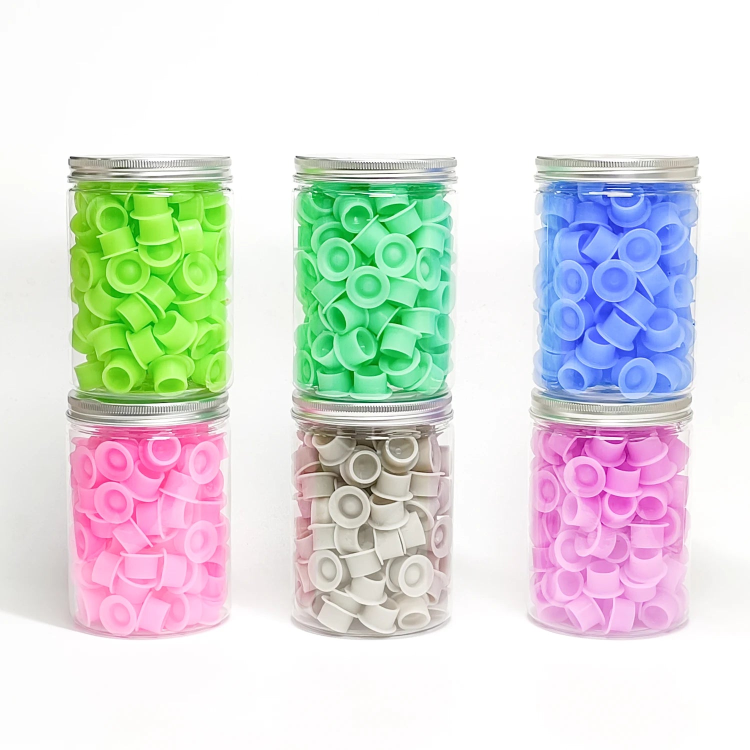 100pcs Tattoo Ink Cups Disposable Silicone tattoo ink container Canned round ink Caps Permanent Makeup Container Tattoo supplies - Sun Studio