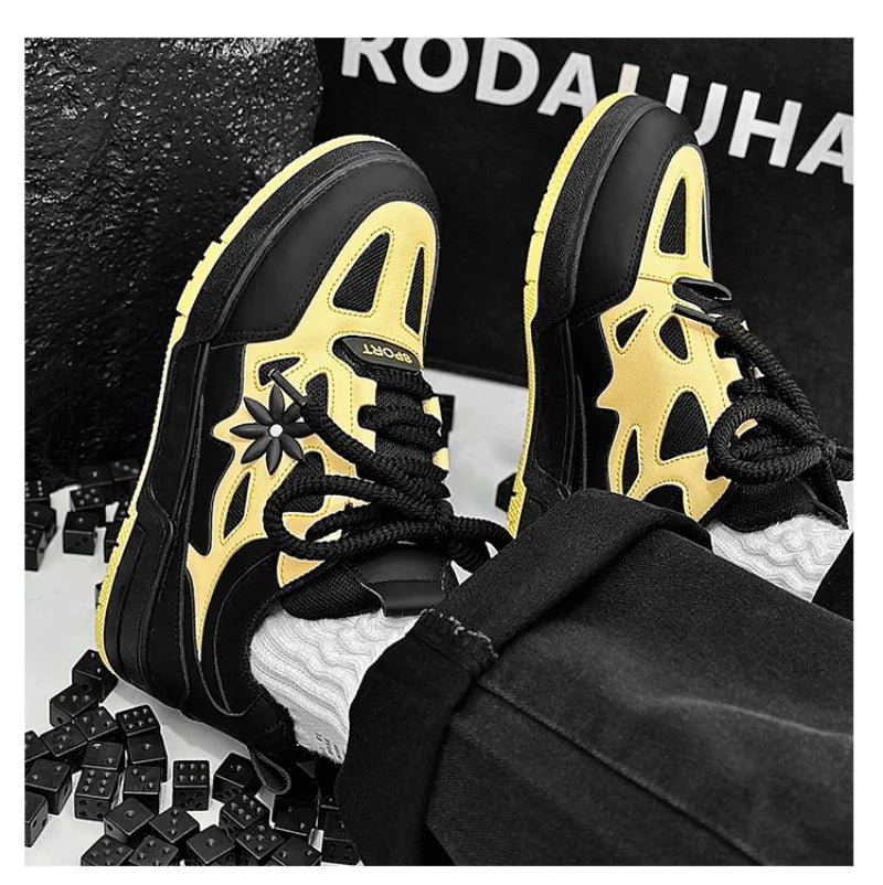 Men's Sneakers Luxury Leather Casual Shoes 2025 Fashion Skateboard Shoes for Men Daily Training Shoes Tenis Masculino - Sun Studio
