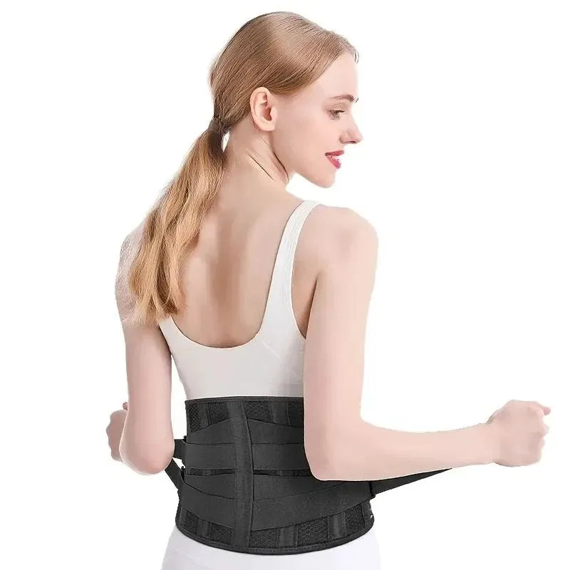Lower Back Brace Lumbar Support Belt Adjustable Double Pull Breathable Spine Decompression Medical Orthopedic Brace Pain Relief - Sun Studio