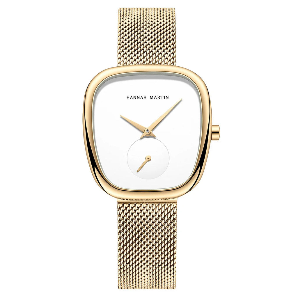 2025 New Women Quartz Wristwatch 34mm Wine Barrel Rose Gold Black Stopwatch Fashionable Minimalist Style Oval Watches for Women - Sun Studio