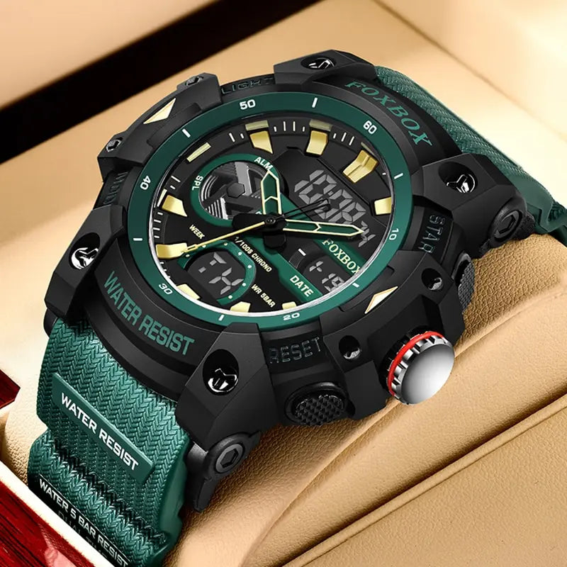 LIGE Fashion Digital Watches For Men Top Brand Luxury Military Waterproof Watch Men Casual Sport Dual Display Watch Montre Homme - Sun Studio