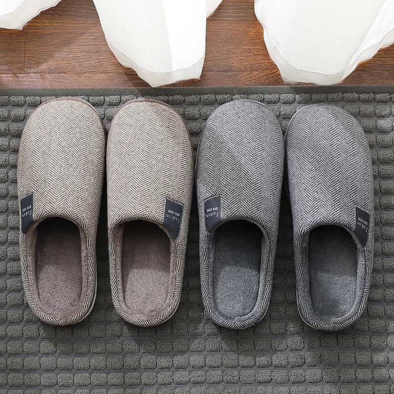 Big Size 48 49 Men Warm Home Slippers Winter Casual Shoes Women Soft Slides Couples Floor Slipper Indoor Bedroom Non Slip Flats - Sun Studio