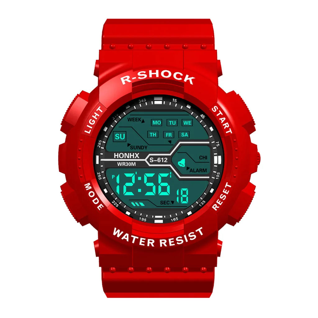 Sports Digital Electronic Watch 55mm Large Dial Sport Watch Outdoor Multifunction Watches Clock for Men Teen Student - Sun Studio