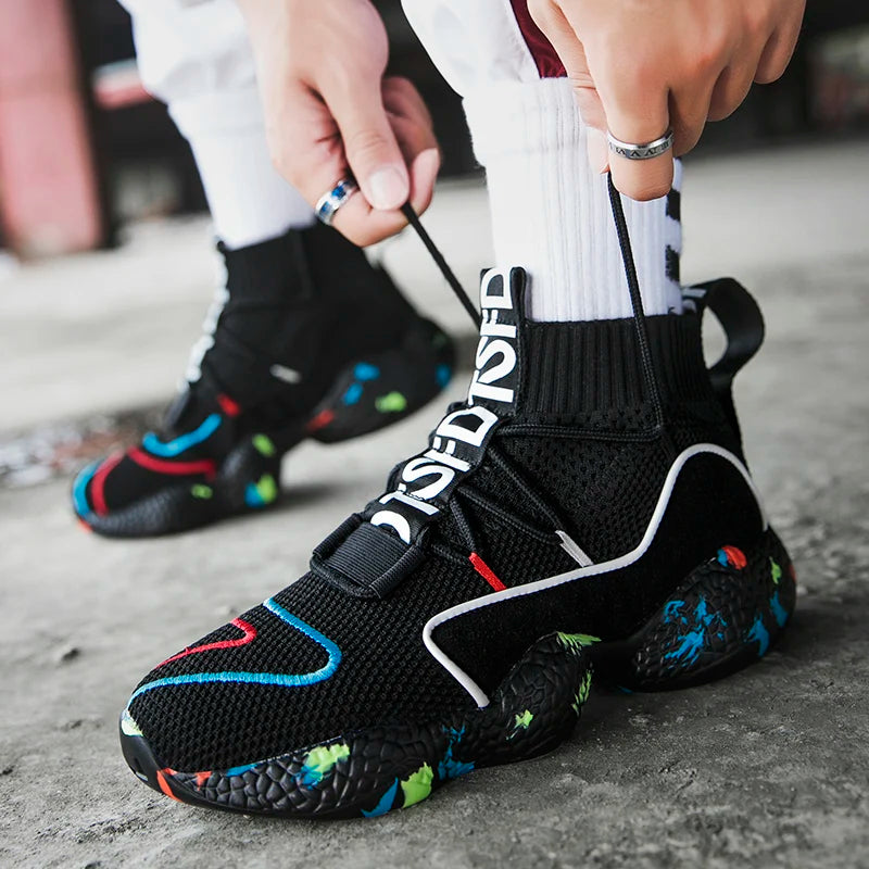 Casual Boot Shoes Men Camo Socks Sneakers Boots Shoes for Male Sneakers Breathable Jogging Trainer Socks Boots - Sun Studio