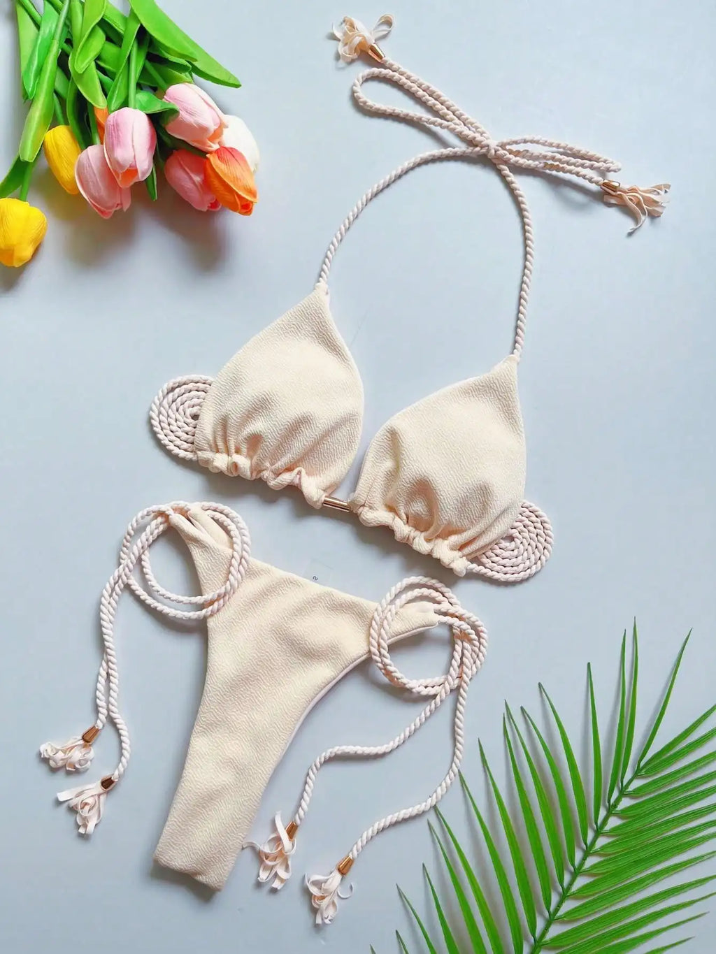 Sexy solid color women's bikini set summer swimsuit two-piece set beach Swimwear bikinis - Sun Studio
