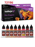 Spani AV vallejo model environmentally friendly water-based Acrylic painti set 8 * 17ml non metallic/game color wash acrylic set - Sun Studio