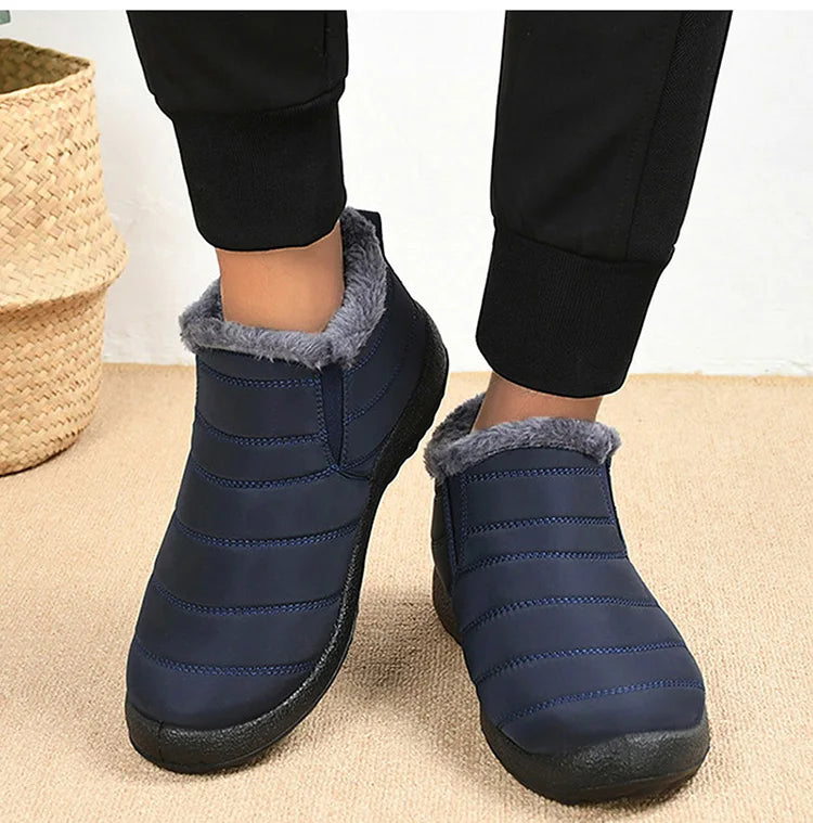 Warm Men's Boots Snow Plus Size Winter Boots For Men Fur Shoes For Men Unisex Ankle Boots Waterproof Work Shoes Footwear - Sun Studio