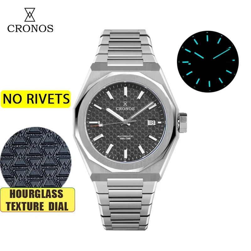 2025 Cronos L6028 New Dial Limited 39mm PT5000 See-through Caseback Men Automatic Wristwatches 10ATM Lumious V3 Watches for Men - Sun Studio