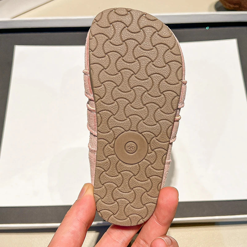 Summer Lightweight Sandals for Girls Rome Style Non-Slip Sole Toddler Baby Beach Sandals Kids Outdoor School Casual Daily Wear - Sun Studio
