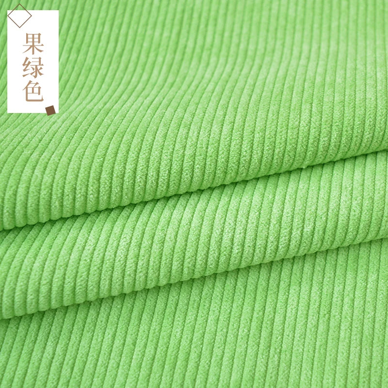 Retro Style Bag Corduroy Fabric Plain Per Meter for Pants Skirts Coats Sewing Soft Children Cloth Breathable Black Pink Wearable