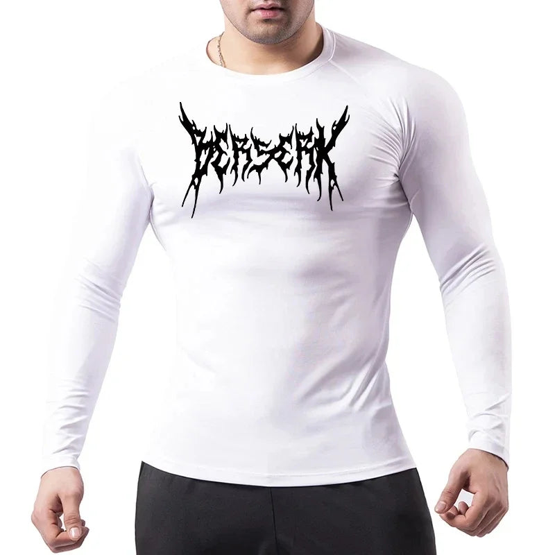 Gym Workout Rash Guard for Men Athletic Quick Dry Compression Shirts Berserk Print Tshirts Tees Tops Undershirts Baselayers - Sun Studio