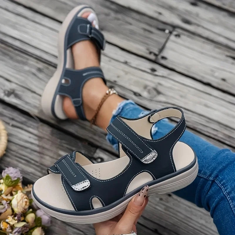Summer Wedge Sandals for Women 2025 New Fashion Non Slip Beach Shoes Woman Lightweight Casual Platform Plus Size Sandals Women - Sun Studio