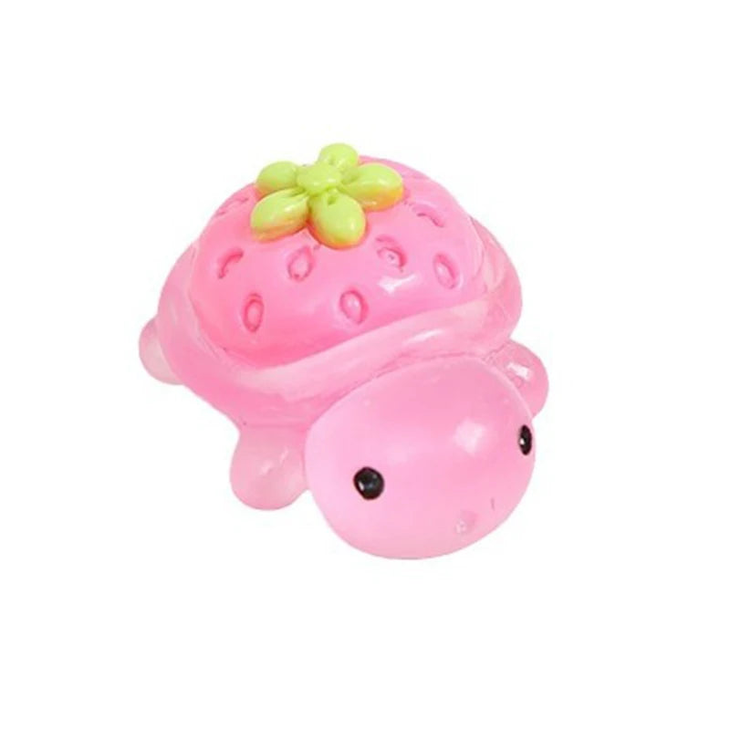 10pcs Cute Landscaping Resin Crafts Glowing Turtle Garden Fish Tank Miniatures Ornaments Mini Luminous Fruit Turtle Home Decor - Sun Studio
