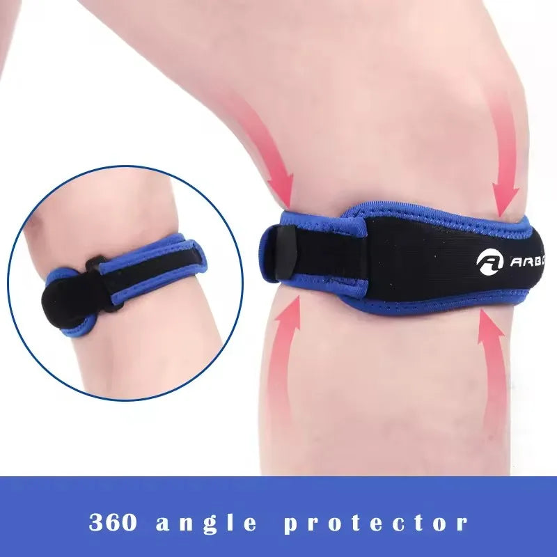 1 Piece Knee Patellar Tendon Knee Support Strape Brace Adjustable Shock Absorption Compression Knee Pad Sleeve for Basketball - Sun Studio