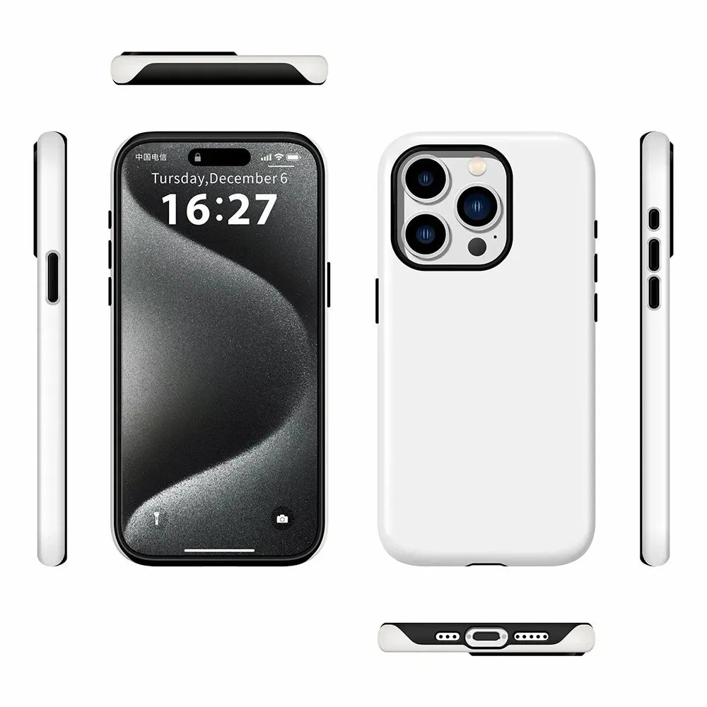 Luxury Clmj Brown White Mottled Phone Case for iPhone 17 16e 16 15 14 13 12 11 X XS XR XSMAX Air Pro Max Plus Double-layer Cover - Sun Studio